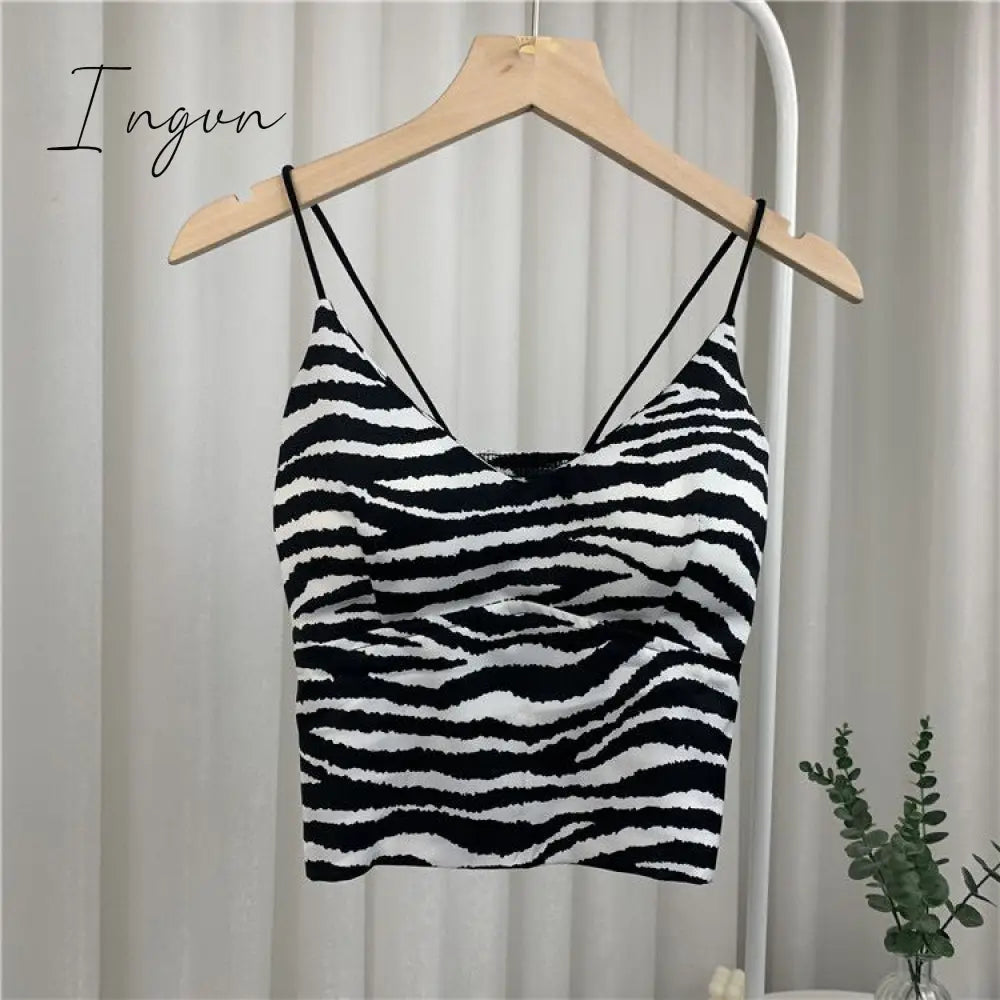 Ingvn - Y2k Tops Women Corset Top Korean Fashion Leopard Crop Top Camis Streetwear Sexy Tank Top Coquette 2023  Summer New