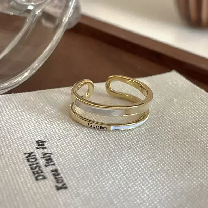 INGVN  Stainless Steel Simple Smooth Metal Heart Ring for Women Men Y2K Trendy Ring Korean Elegant Party Jewelry Couple Gifts