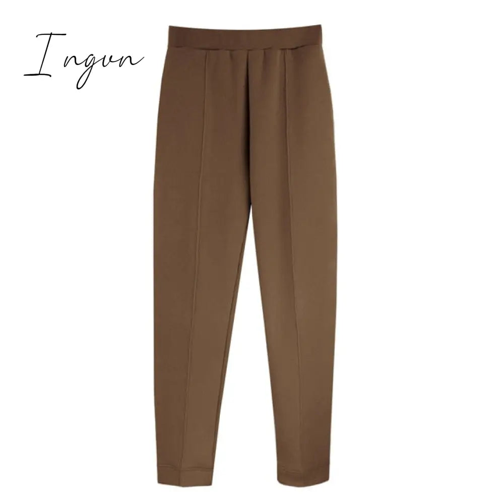 Ingvn - Women Unisex Couple Fleece 100% Cotton Suits 2 Pieces Sets Casual Tracksuit Hoodies Sweatshirt Pants Plus Size