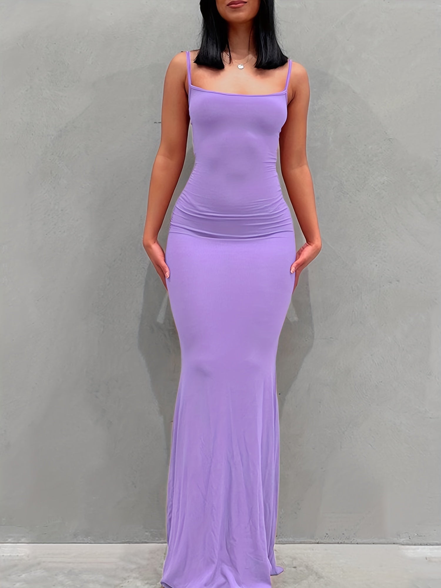 Flattering Sleeveless Backless Maxi Dress - Casual Lounge Comfort with a Sexy Twist - Seamless Bodycon Fit for Everyday Glam - Womens Fashion Must-Have