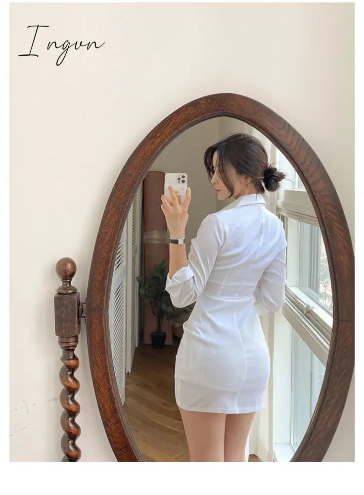 Ingvn - Fashion Summer Women'S Dress Shirt Dress Long Evening Female Vintage Maxi Party Oversize Beach Women Dresses Casual Elegant Prom