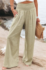Ingvn - Casual Solid Patchwork Straight High Waist Straight Solid Color Bottoms(8 Colors)