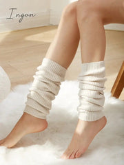 Ingvn - Knitted Solid Color Leg Warmers Accessories