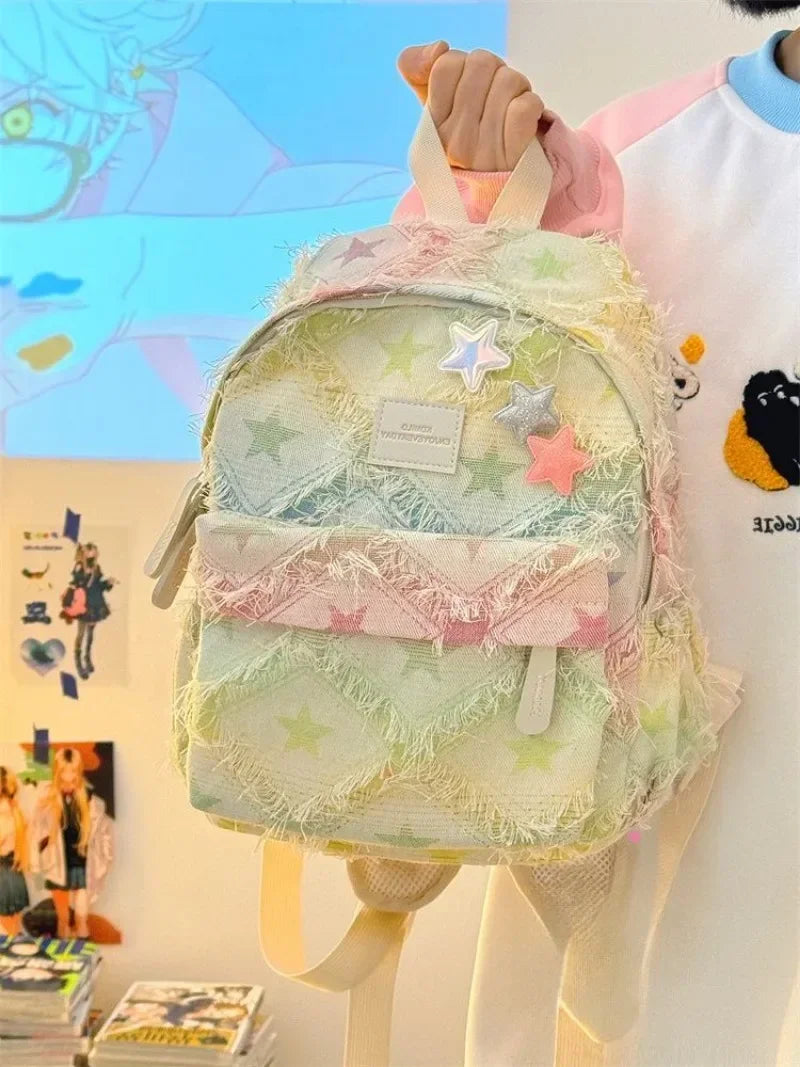 Ingvn  Aesthetic Backpacks Fashion Korean Style Designer Girls Bags College Style Casual Versatile Zip Fastener Backpacks Women