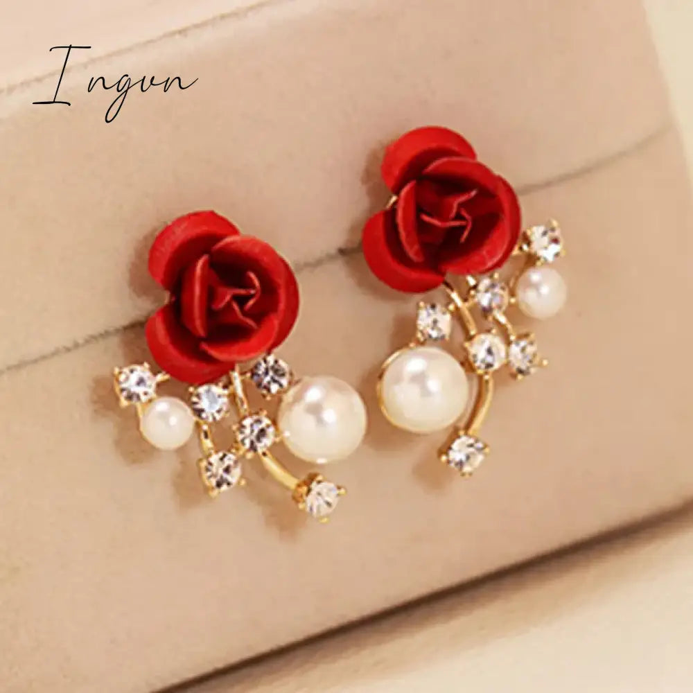 New Korean Flower Asymmetrical Dangle Earrings for Women Long Tassel Butterfly Imitation Pearl Cat Drop Earring Party Jewelry