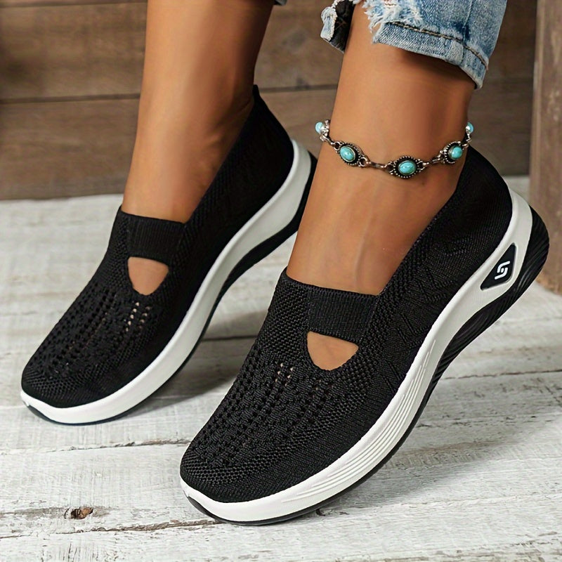 Comfortable Vintage Style Mesh Slip-On Sneakers - Breathable, Lightweight, and Hand Washable Casual Walking Shoes with Rubber Sole, Fabric Insole, and No Embellishment for All-Season Wear - Easy to Clean and Maintain from Tai