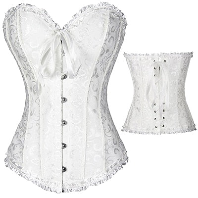 Plus Size Bustier Corsets Gothic Lace Up Binders and Shapers Overbust Body Shapewear Women Sexy Slimming Waist Trainer Boned 6XL