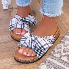 Ingvn - Women Comfy Classic Plaid Summer Sandals