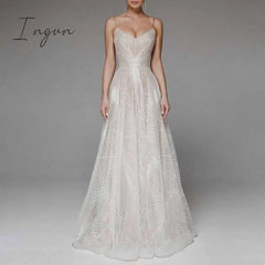 Ingvn - Sexy Slip Embroidered Maxi Dresses for Women Summer Elegant Luxury Evening Wedding Guest Formal Long Party Dress White