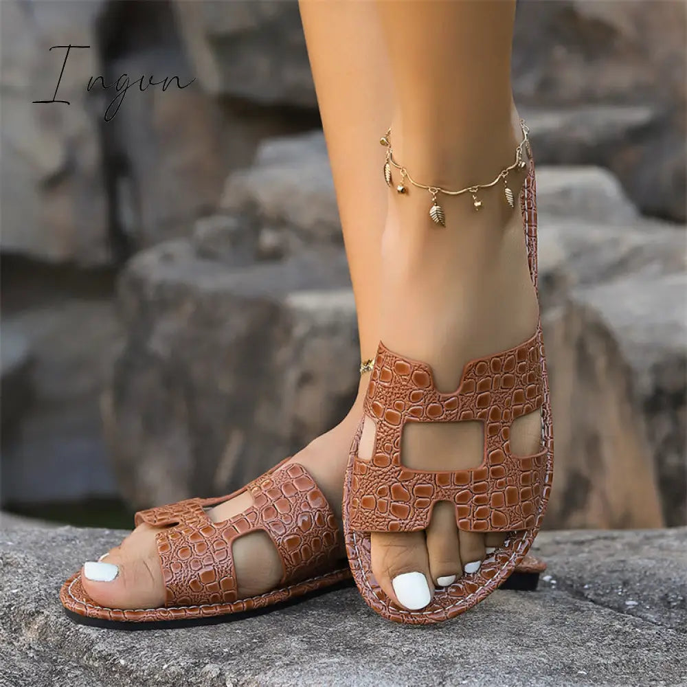 Ingvn - Casual Patchwork Solid Color Round Comfortable Shoes