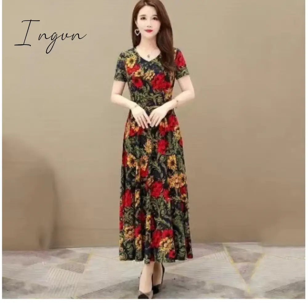Ingvn - Turtleneck knitted sweater dress ladies fall winter elastic cashmere bottoming shirt midlength over the knee thick sweater dress