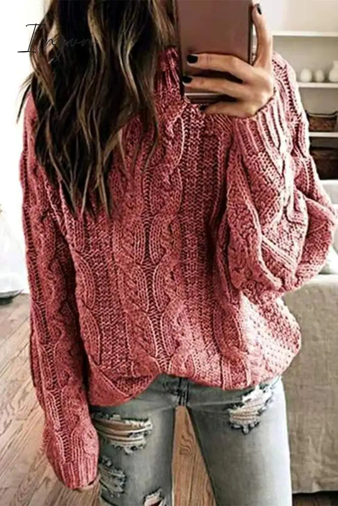 Ingvn - Casual Simplicity Solid Patchwork O Neck Tops(6 Colors)