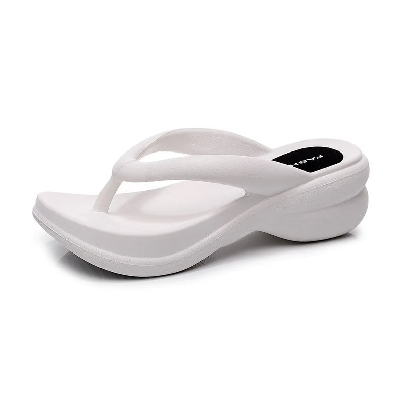 Ingvn  Thick Sole Wedges Flip Flops For Women 2023 Summer Clip  Platform Sandals Woman Non-slip Beach Slippers Girls Outdoor Slides