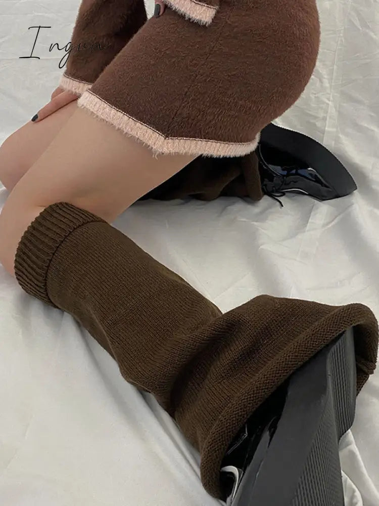 Ingvn - Leisure Fashion Knitting Solid Color Flared Leg Warmers Accessories