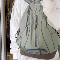 INGVN  Japanese Y2k Aesthetic Letter Embroidery Bags Women Korean Ins Vintage High-capacity Schoolbags College Student Casual Backpacks