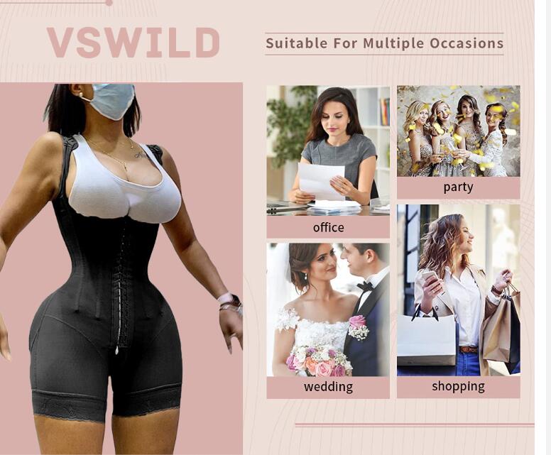 Voguable Breasted Lace Butt Lifter High Waist Trainer Body Shapewear Women Fajas Slimming Underwear with Tummy Control Panties