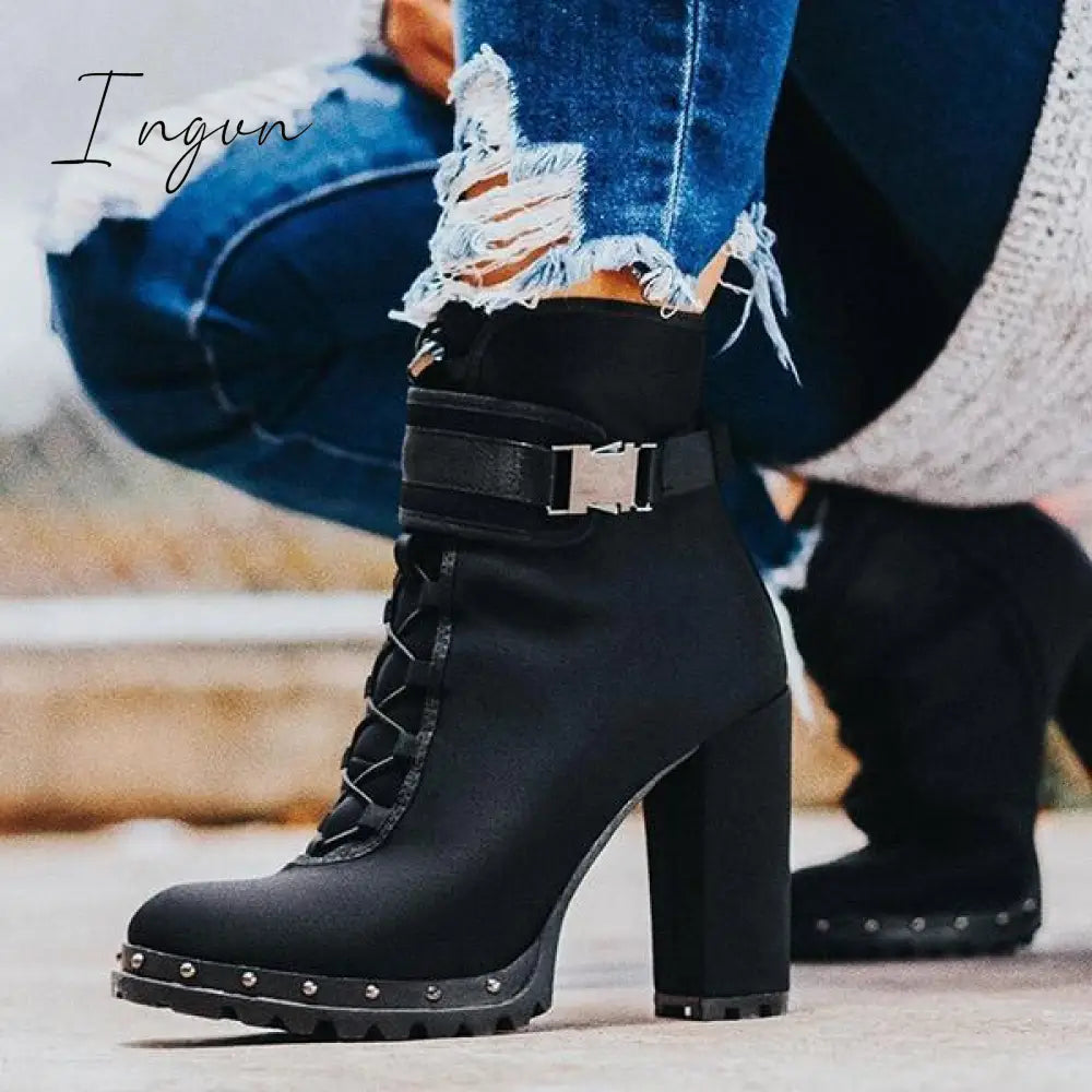 Ingvn - High Heel Comfy Boots