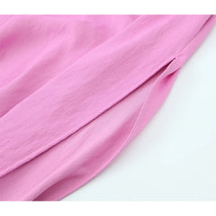 Summer Women Side Slit Front Hollow Out Satin Halter Long Dresses Sexy Backless Party Vestidos