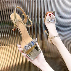 Elegant Thin High Heel Women's Shoes Sexy Female Dress Summer Sandals Luxury for Ladies Heeles Sandales Femmes