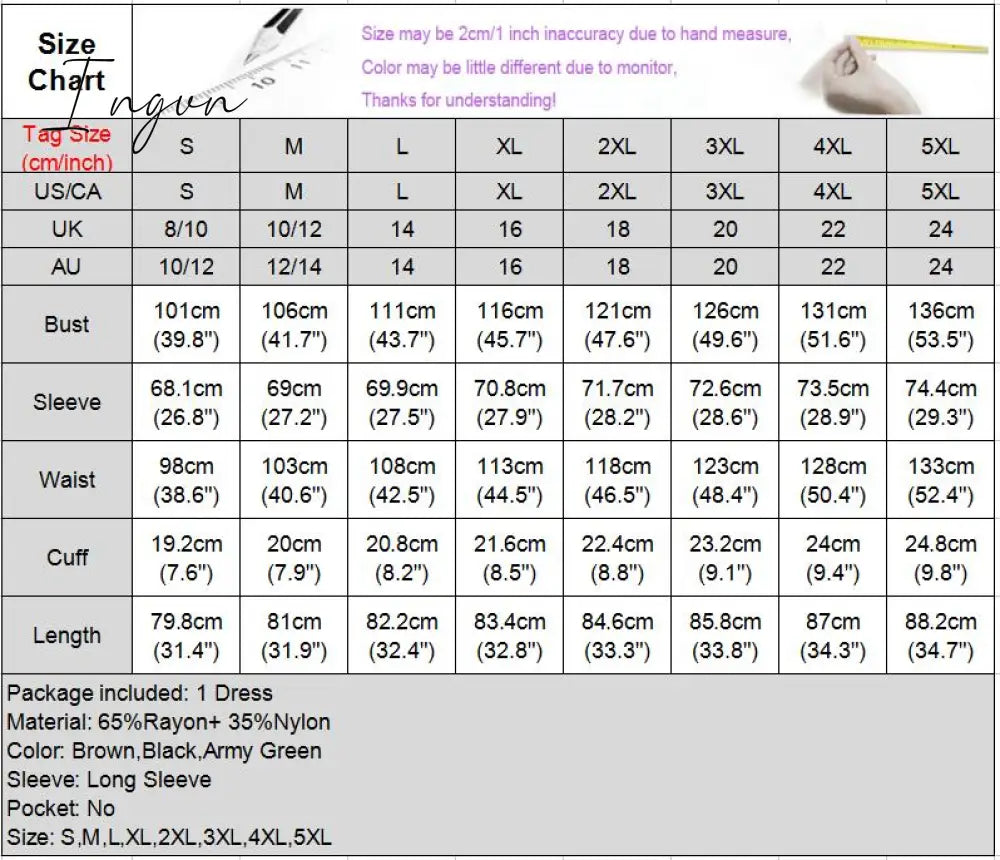 Ingvn - Loose Dress Autumn Women Long Sleeve Solid V Neck Party Dress Casual Loose Ruffled Pleated Party Vestido Robe