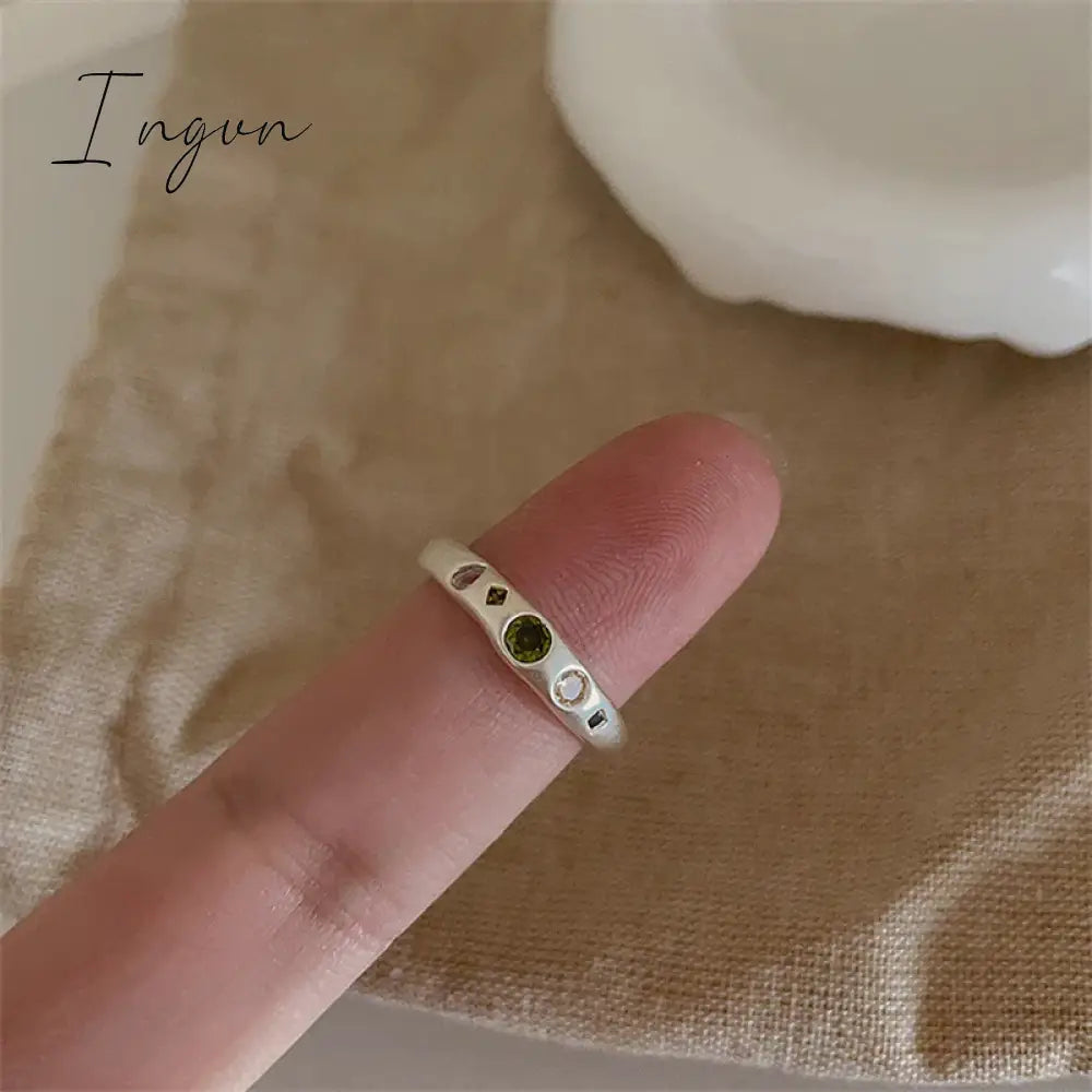 Aesthetic Rings For Women Heart Star Colorful Zircon crystal Minimalist Open Adjustable Finger Rings Fashion Band Female Bijoux