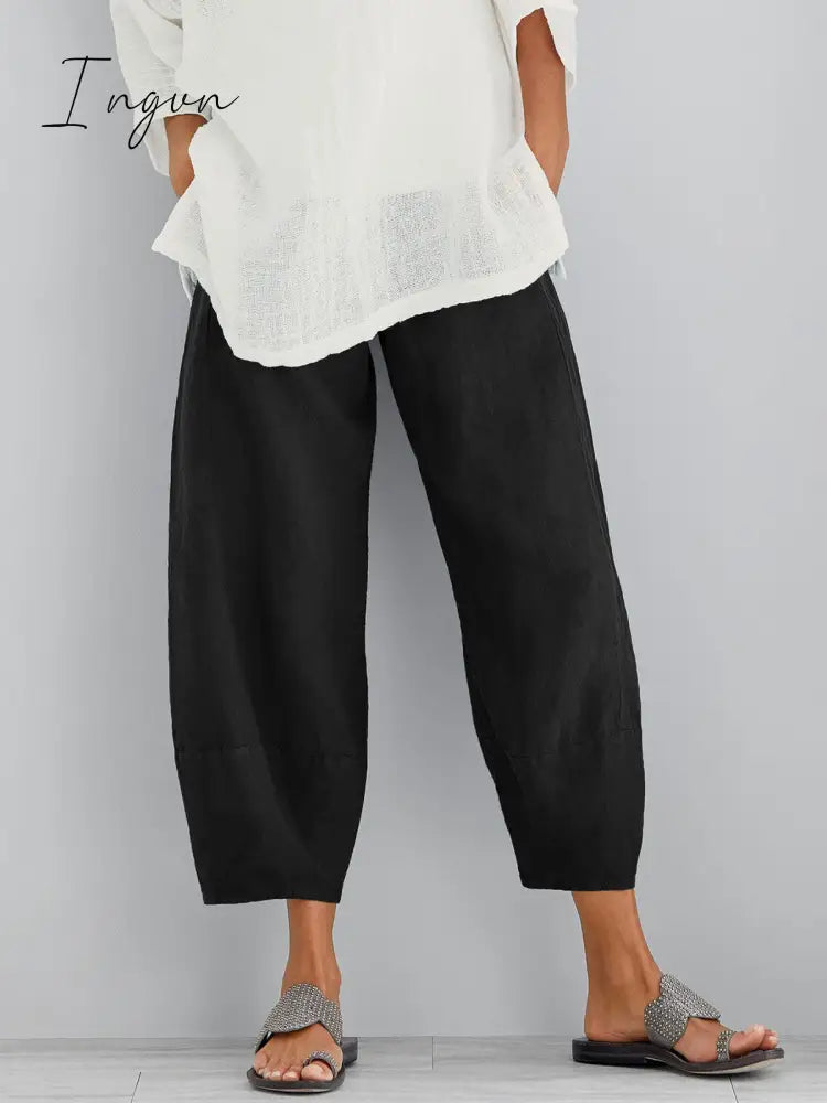Ingvn - Women's Casual Loose Cotton Pants