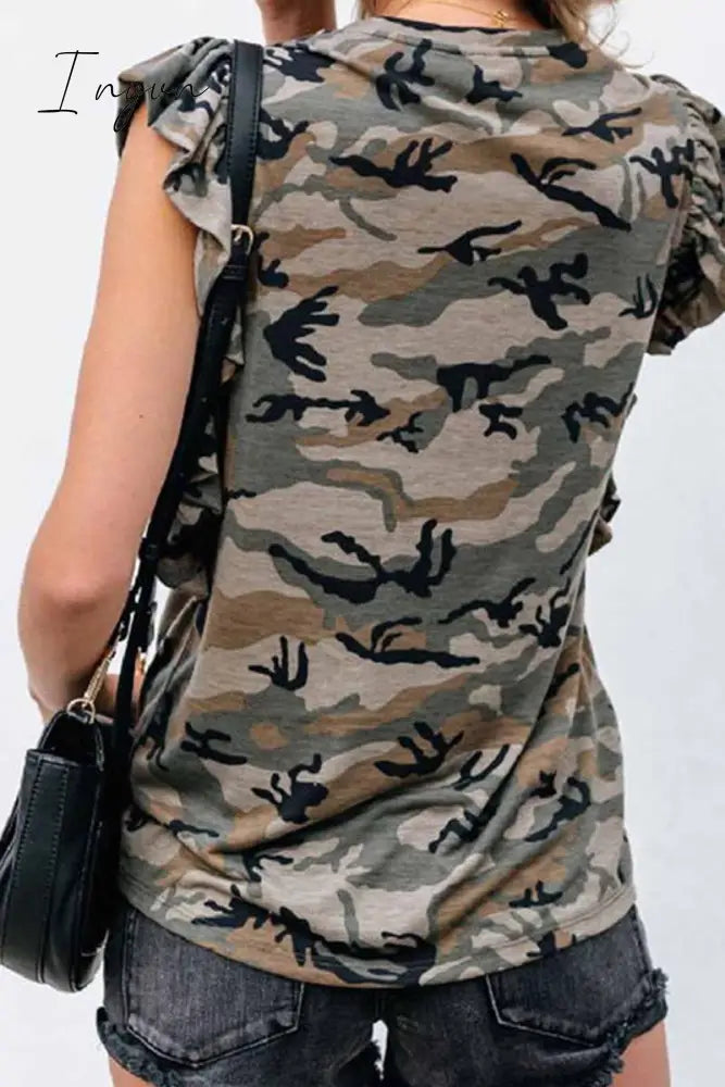 Ingvn - Summer Loose Thin Leopard Short Sleeves