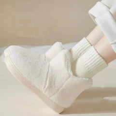 Ingvn  Women Winter Slippers Warm Plush Slip-on Couples Home Floor Shoes Anti-slip Comfortable Flats Female Soft Faux Fur Boots