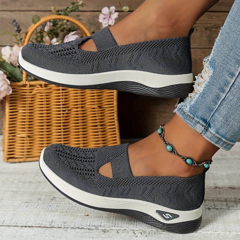 Comfortable Vintage Style Mesh Slip-On Sneakers - Breathable, Lightweight, and Hand Washable Casual Walking Shoes with Rubber Sole, Fabric Insole, and No Embellishment for All-Season Wear - Easy to Clean and Maintain from Tai