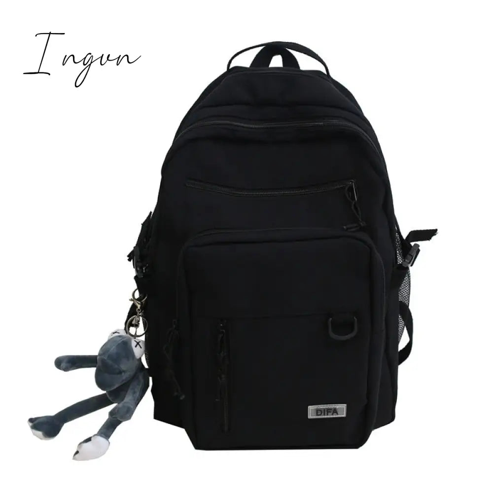 Ingvn - Aesthetic College Multi-Pocket Backpack