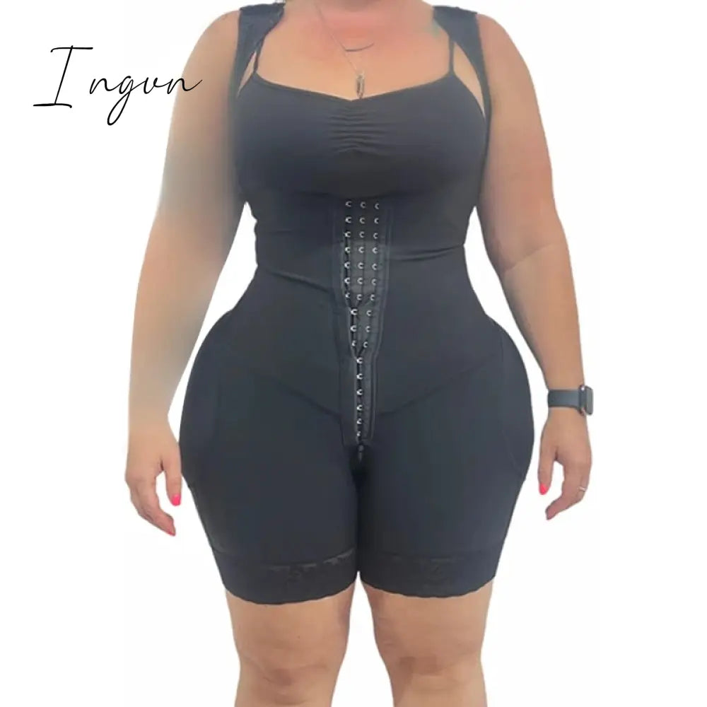 Ingvn - Hips Butt Lifter Front Closure Charming Curves Elastic Mesh Fabric Slimming Fajas Lace Skims Kim Kardashian Compression Garment