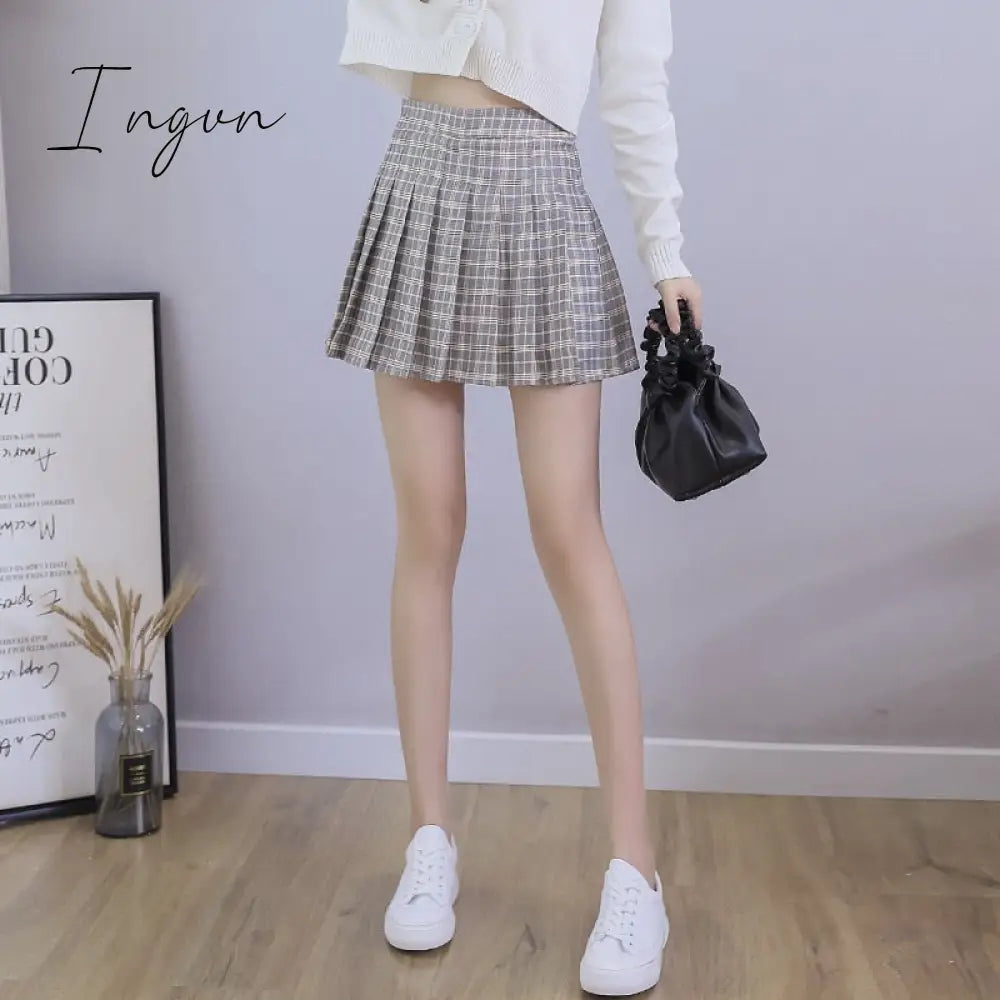 Ingvn - Fashion Kawaii Summer Women Skirts High Waist Cute Sweet Girl's Pleated Skirt Korean Style Mini Skirts for Women