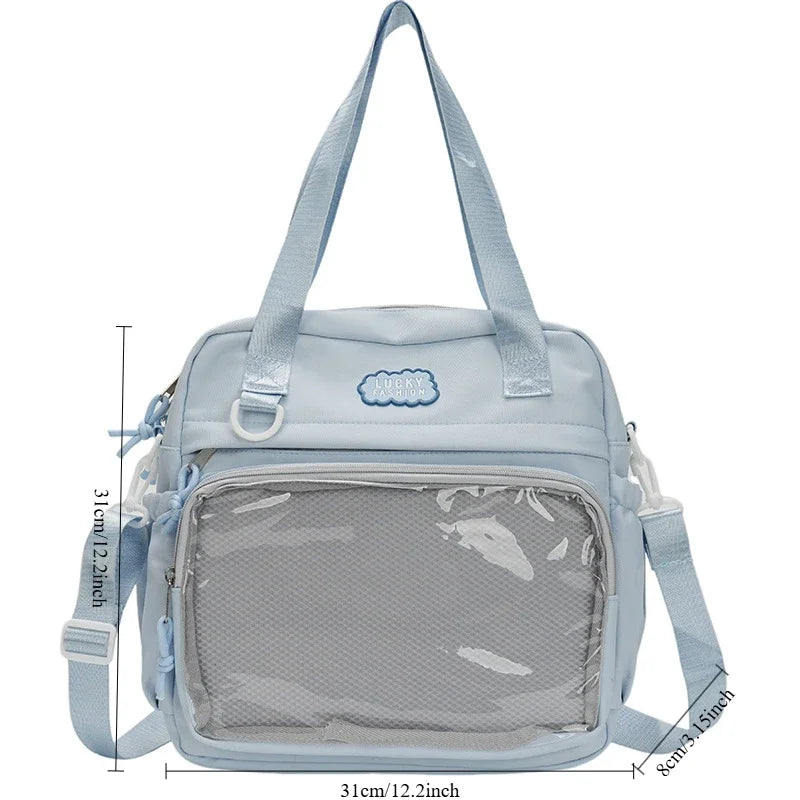 Ingvn  Multifunctional Shoulder Crossbody Bag with Large Capacity for Students To Attend Classes and Tutoring Tote Bag for Girls