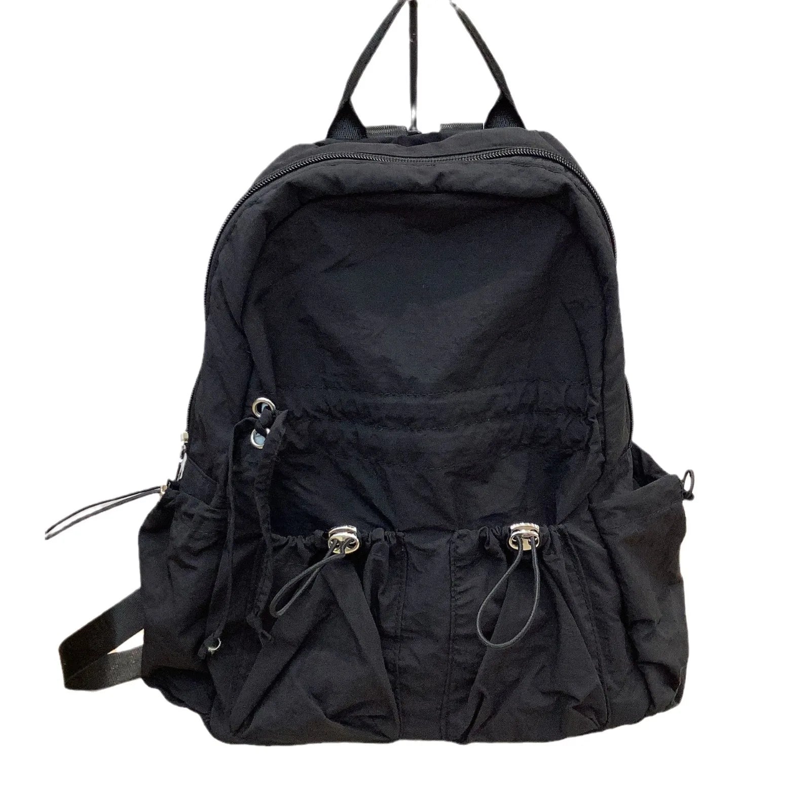 INGVN  Korean Simple Nylon Summer Beach Pleated Women Backpack Students School Girl Backpack Travel Commuter Backpacks for Women