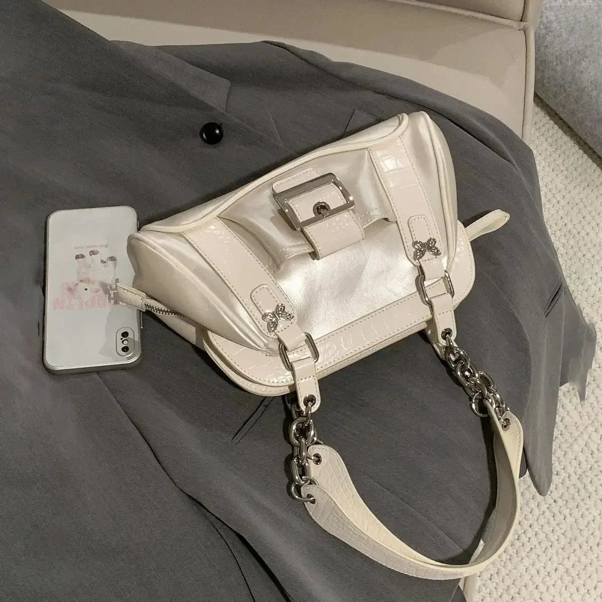 Ingvn  Y2k Womens Shoulder Bag Designer Fashion Literary Gentle New in Handbag Daily Casual Advanced Exquisite Ladies Armpit Bag