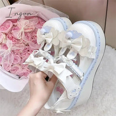 Ingvn - Japanese Sweet 2024 New Lolita Girls' Shoe PU Cos Loli Tea Party Rabbit Ear Heel 5-8cm Factory Direct Sales
