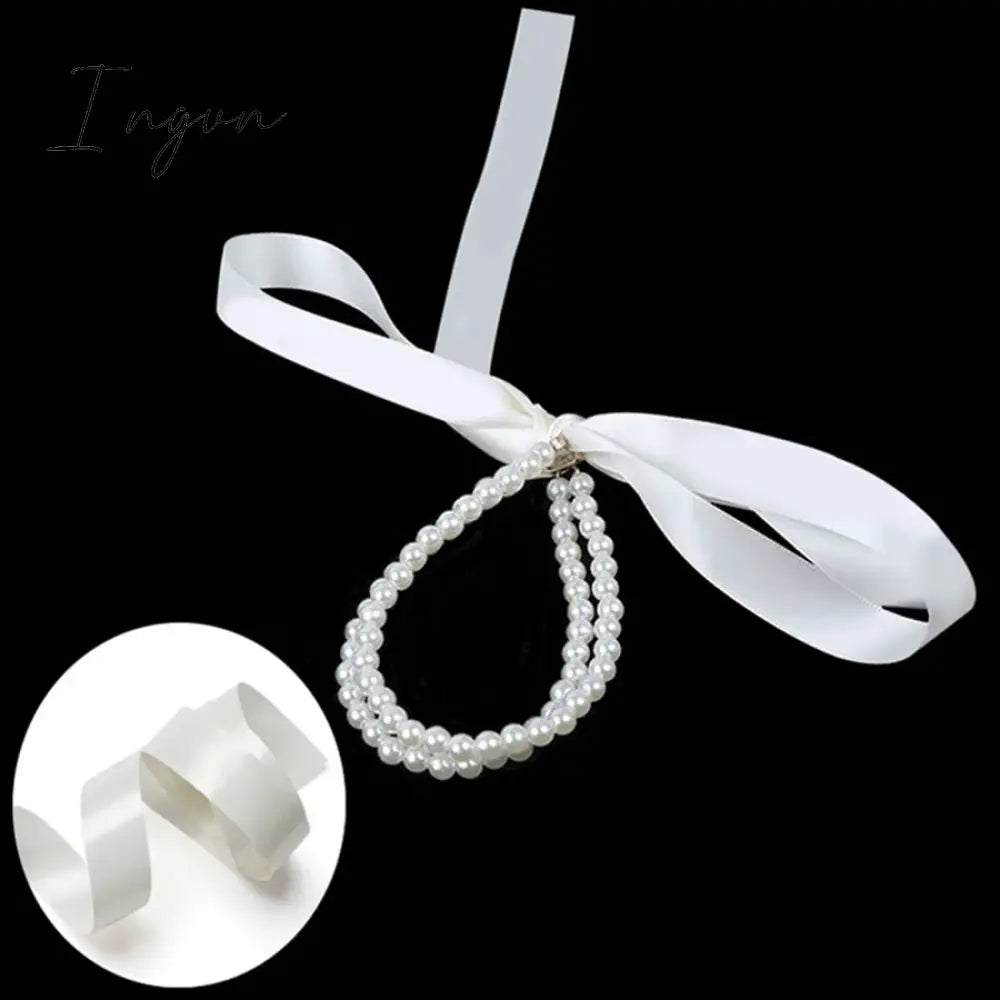 New Fashion Vintage Ribbon Bow Double Layered Anklet for Women Niche Design Charms Party Jewelry Vacation Gifts