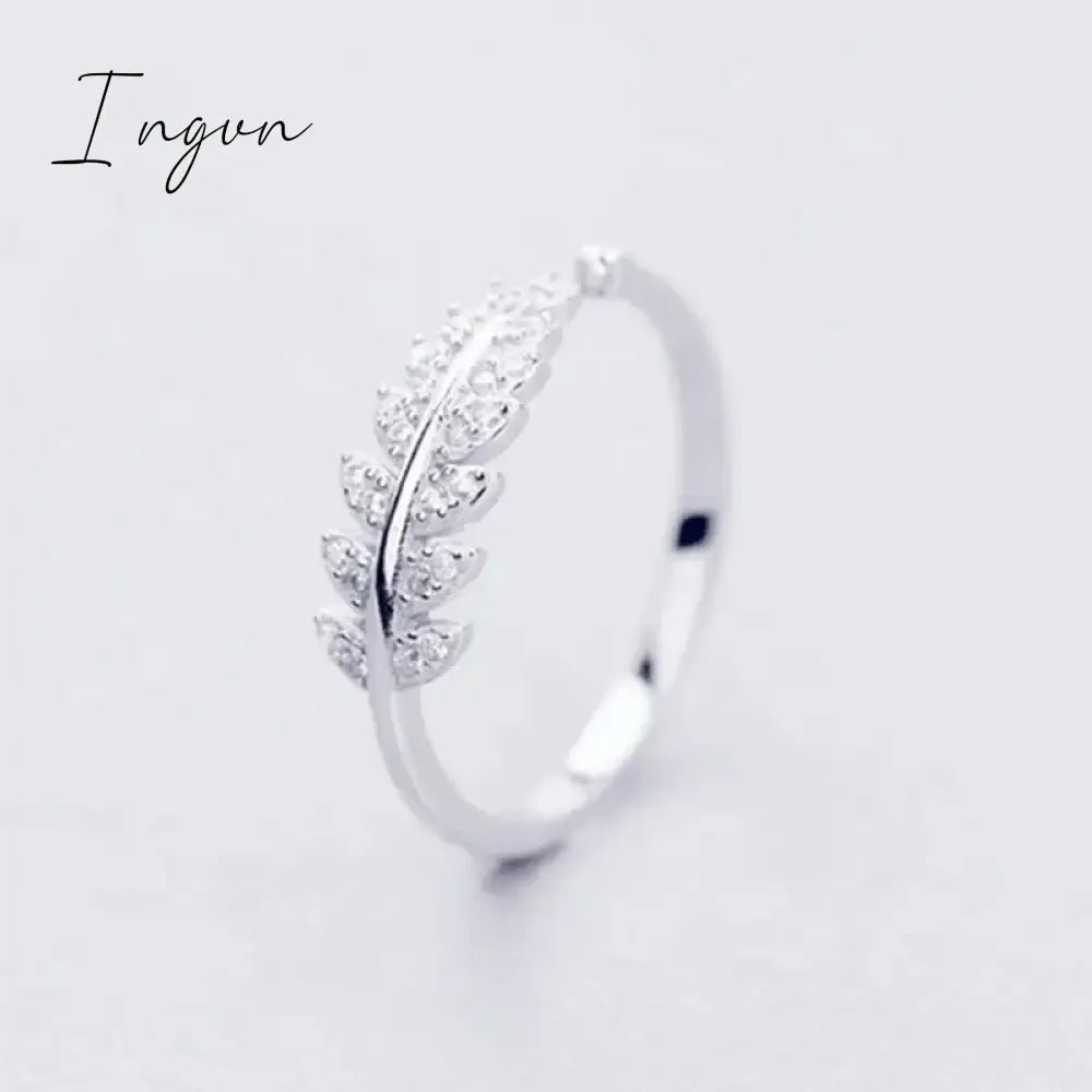 Simple Fashion Silver Color Feather Dolphin Adjustable Ring Exquisite Jewelry Ring For Women Party Wedding Engagement Gift