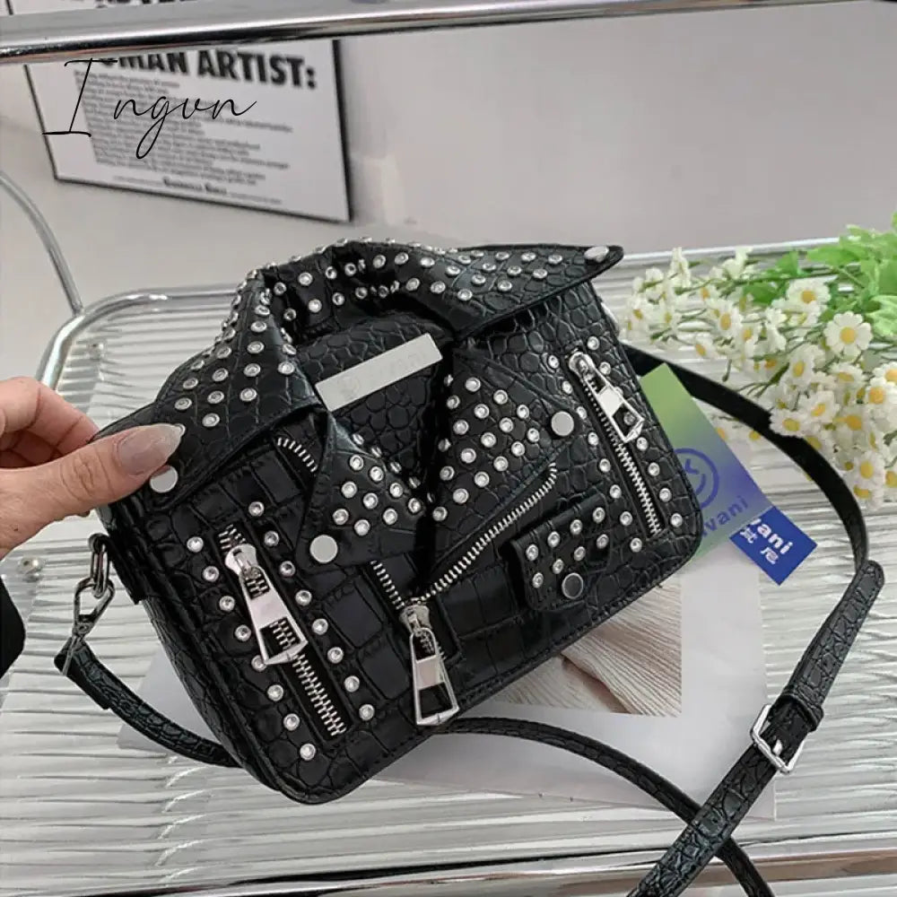 Ingvn - Fashion Jacket Design Crossbody Bag Rivet Clothes Shape Women Handbag Purse Brand Designer Lady Shoulder Bags Luxury Women's Bag