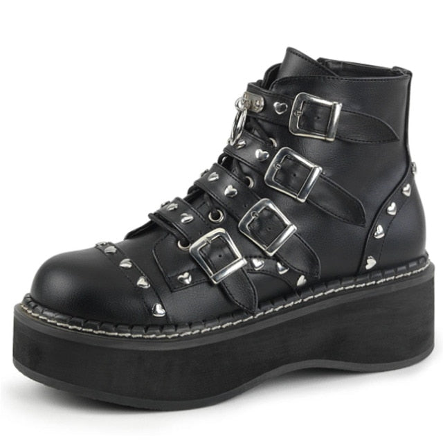 INGVN    2026 Brand Black Gothic Vampire Cosplay Comfy Sole Heels Summer Fashion Platform Sandals Shoes Women Slipper Outdoor