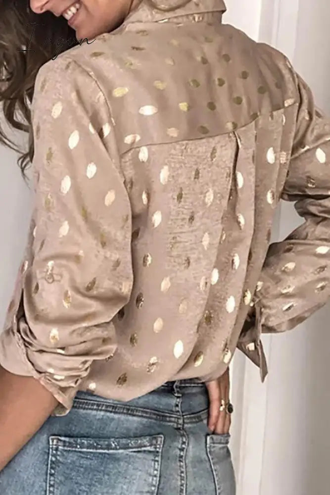 Ingvn -  Loose Long Sleeve Lapel Top