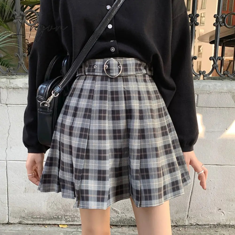 Ingvn - 90s Plaid Skirt