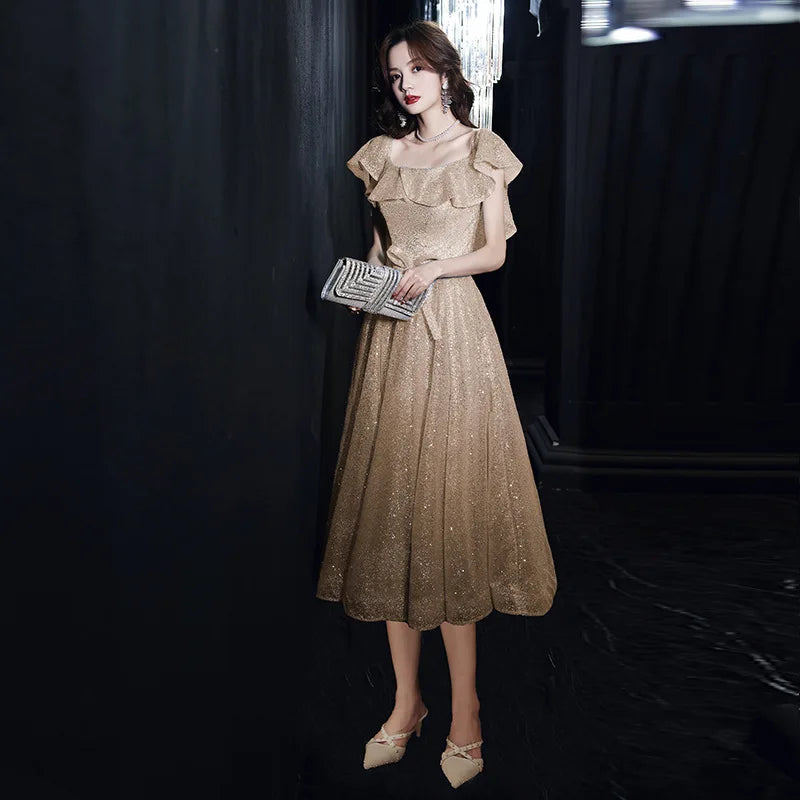 Customized Starry Evening Dress Female 2025 New Elegant Banquet Super Fairy Wedding Party Vestidos Celebrity Silver Long Slim Pr