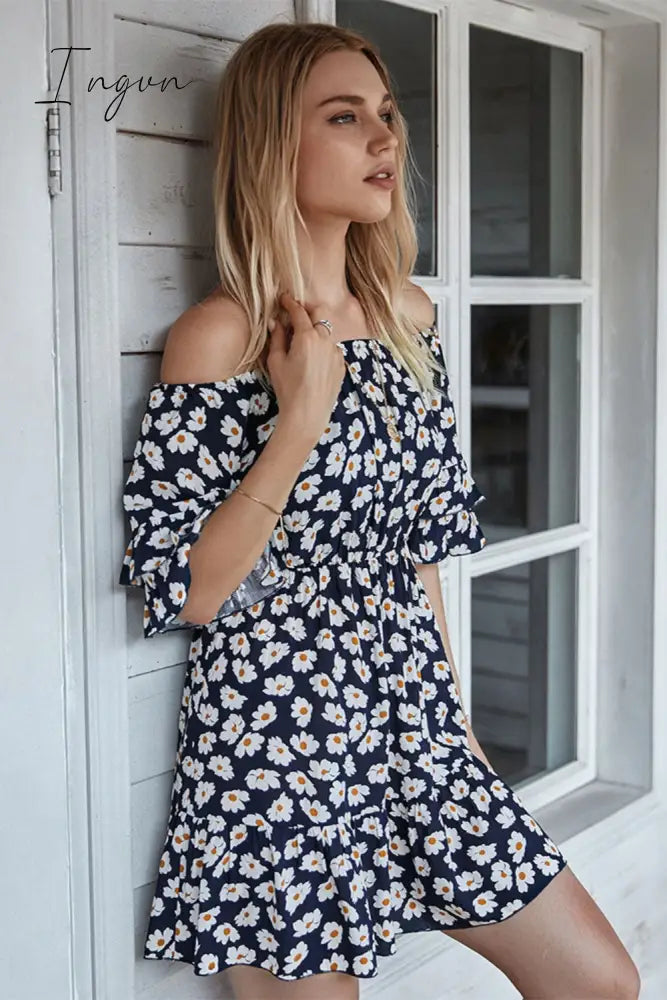 Ingvn - Dainty Daisy Off The Shoulder Dress