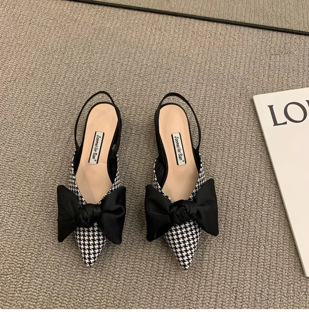 Bow Sandals Women Summer Pointed Low Heel Sandals Women Fashion Baotou Thin Strap Sandals High Heels Sandalias De Mujer