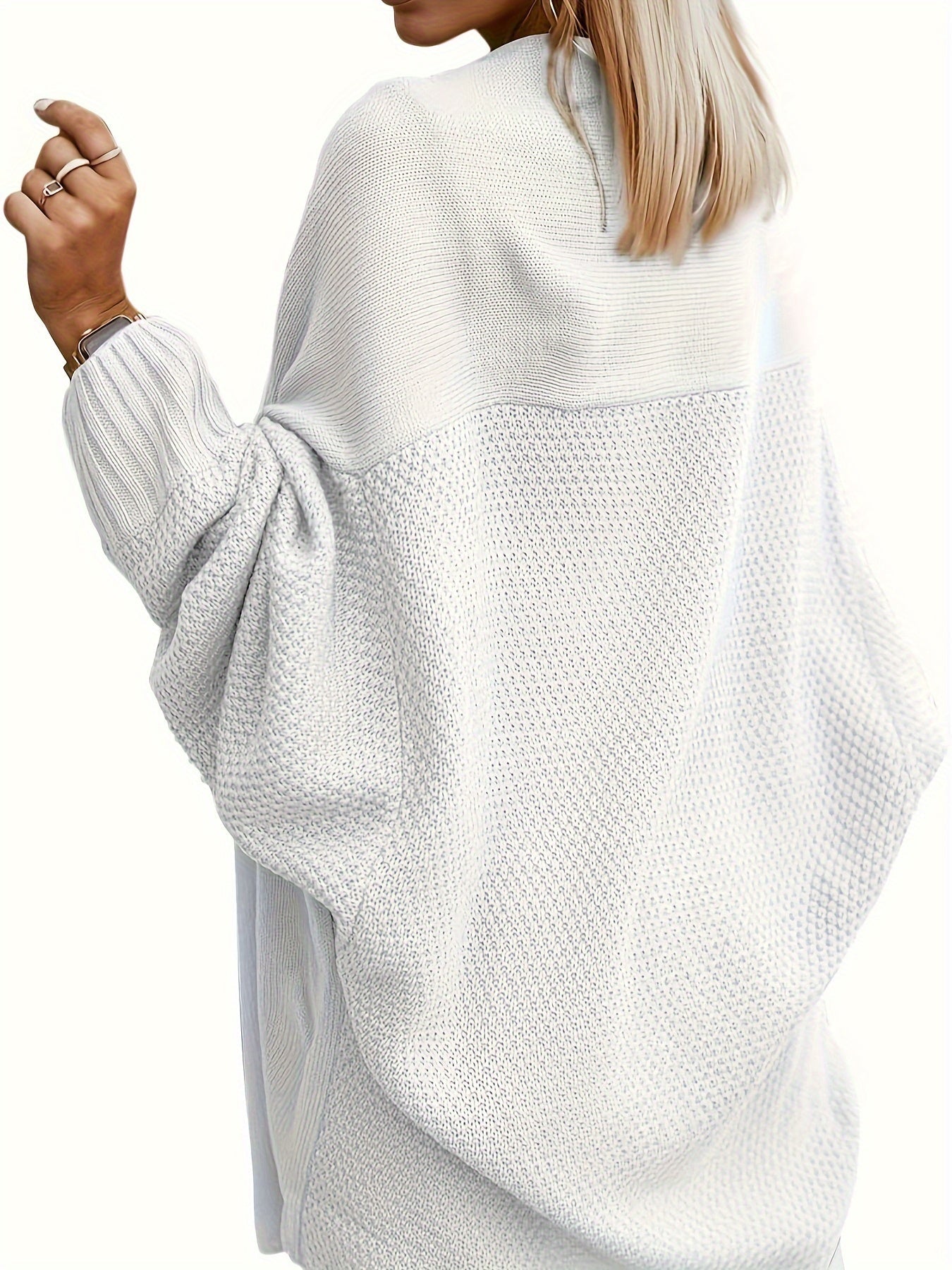 Cozy Oversized Long Cardigan Sweater - Women's Knit Outerwear for Fall 2024 - Open Front, Batwing Sleeve, Soft and Warm
