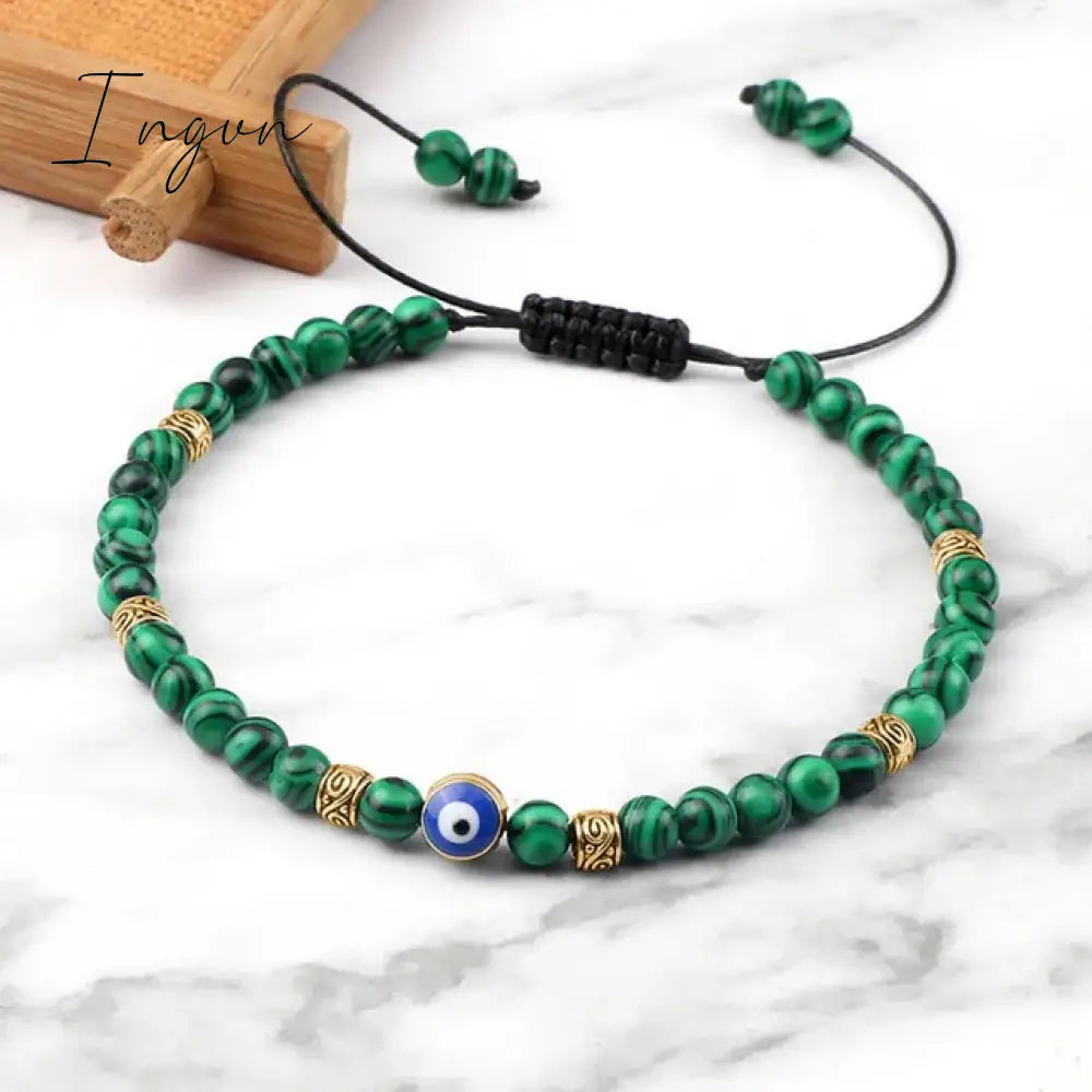 Charm Imitation Natural Stone Beaded Bracelet for Women Men Tiger Eye Beads Adjustable Bracelets Couple Friendship Party Jewelry