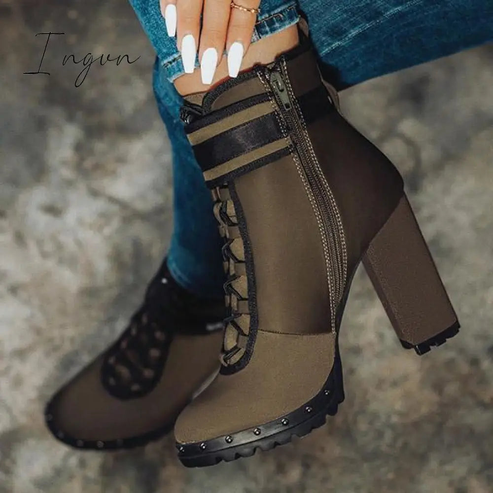 Ingvn - High Heel Comfy Boots