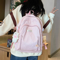Ingvn  Women's Cute University Backpack Girls' Travel Book Backpacks Soft Girl Package Fashion Women's Casual Bag Large Capacity Pack