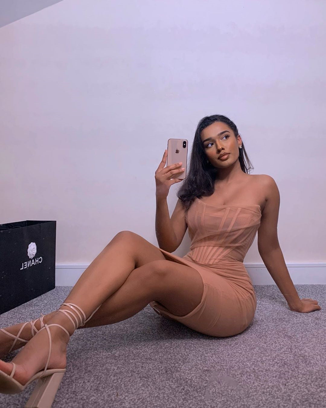 Elegant Corset Bustier Bone Ruched Mesh Midi Dresses Party Night Club Sexy Backless Strapless Summer Dress Bodycon